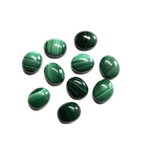 IGI Calibrated 10x12mm Natural Green <b>Malachite</b> Flatback Smooth Cabochon AAA Grade Loose Gemstones for Jewelry Making ByVivaaz - Product Image 6