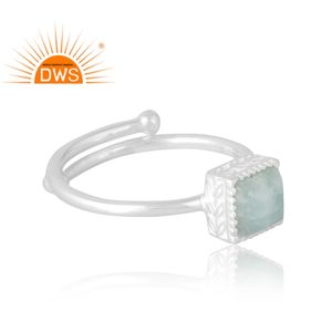 Anillo de piedras preciosas de amazonita Natural de Plata de Ley 925 más vendido, joyería personalizada para mujer, regalo para ella - Product Image 4