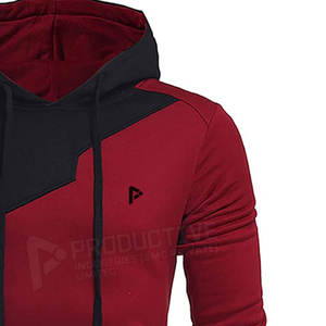 Sudaderas de algodón ajustadas para hombre, ropa de invierno informal con técnica de tinte liso, sudaderas con capucha y sudaderas - Product Image 4