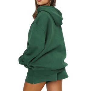 Nueva Sudadera con Capucha de Invierno para Mujer, Tejida en Algodón 100%, Personalizada, con Bolsillo Tipo Canguro y Logotipo Frontal - Product Image 4