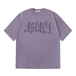 เสื้อยืดผ้าฝ้าย100% โอเวอร์ไซส์ของผู้ชายดีไซน์ไหล่ตกลายโลโก้ดิจิตอลปรับแต่งได้ขนาดพลัสไซส์ระบายอากาศได้อย่างรวดเร็ว - Product Image 1