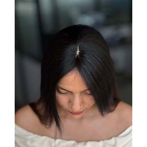 Tiny Topper con flequillo 1.5x1.5 Extensiones de cabello 100% humano - Product Image 5