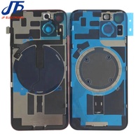 Oem Pour iphone 14 14 Plus Verre Arrière Avec Charge Sans Fil Flex Et Cadre Lunette Plaque Métallique Anneau Aimant