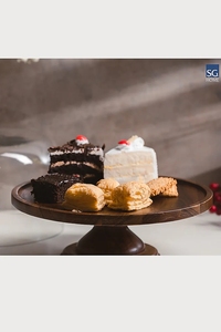 Plateau à gâteau floral décoratif en bois créatif pour les fêtes et les mariages du fabricant indien au meilleur prix - Product Image 1