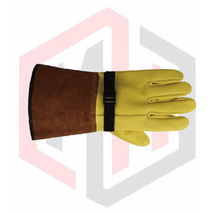 Leather Lineman Electrical Protector Work <b>Gloves</b> <b>Silicone</b>-free Powder-free Customizable Use Rubber Insulated SPIRITCHILL GOODS - Product Image 3