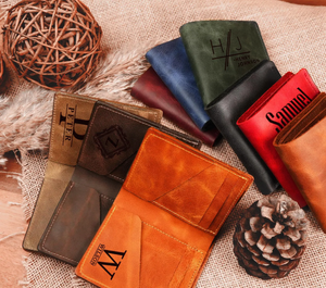 Cartera de Cuero Personalizada de Alta Calidad para Papá, Tarjetero Grabado Hecho a Mano - Product Image 3