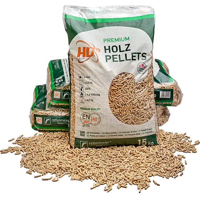 A1 Holzpellets/Kiefernholz pellets 15kg Beutel (Din Plus / EN Plus)