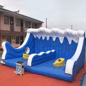 Tobogán acuático de la Casa de la despedida de grado comercial con el juego de baloncesto inflable interactivo de la piscina - Product Image 1