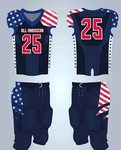 Maillots de football américain colorés pour équipes, uniformes en twill, impression numérique, manches courtes pour adultes, couleurs et logos personnalisés, haute qualité - Product Image 2