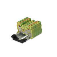 Bloc de bornes de terre industriel pour rail DIN automobile 26-14 AWG RPT1.5-PE 0.14-1.5mm Connecteur de terre à enfoncement pour panneau de commande
