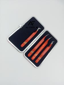 Pince à épiler d'extension de cils en acier inoxydable durable entièrement personnalisé volume enduit de papier pince à cils Logo personnalisé gratuit - Product Image 2