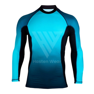 Color degradado Hombres Rash Guards Camisas de compresión Cliente Exigente Top Selling Gym Workout Wear Rash Guard Adultos Niños - Product Image 1