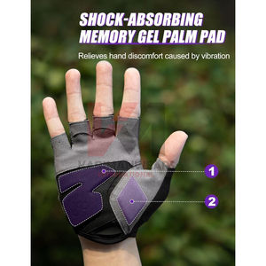 Gants de sport pour le vélo de montagne en plein air, demi-doigts, antidérapants, paume renforcée, respirants, gants de fitness d'été pour la conduite - Product Image 6