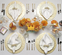 Grossiste Assiettes de présentation en nacre incrustées pour dîner et fête Vaisselle rustique Vaisselle Décoration Napperon