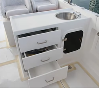 Yacht de croisière en aluminium personnalisé UBI 78, 7,62 m, 8 passagers, moteur hors-bord 300 CV, écran tactile, patrouille fluviale, tourisme, divertissement