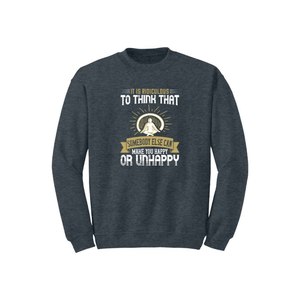 Sudadera de mezcla de algodón con estampado de temas de Buda, 12 opciones de color, estilo informal 260-280 GSM, colocación de diseño personalizable para invierno - Product Image 1