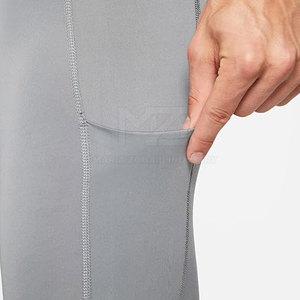 Legging de compression taille haute amincissant avec logo personnalisé pour homme – Vêtement de fitness moulant - Product Image 3