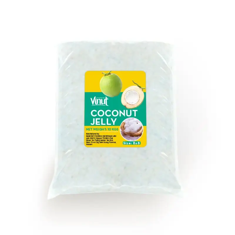 10kg bag VINUT 8x8mm Coconut Jelly Vietnam Wholesalers Factories Nata de Coco boba Tea Ingredients