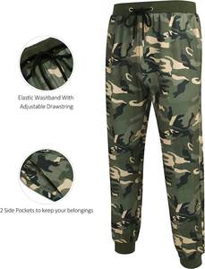 Ensemble de pantalons de survêtement à capuche de sport décontractés High Street pour hommes conception personnalisée survêtement évasé avec coupe carrée survêtements de camouflage à la mode - Product Image 4