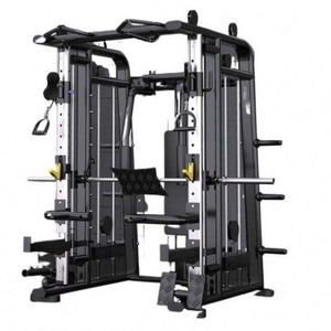 NOUVEAU Rack de musculation commercial compact, Cage Smith tout-en-un, multifonction, pour squats et bancs, équipement de gym ABS, machine de force, système de câbles croisés - Product Image 4