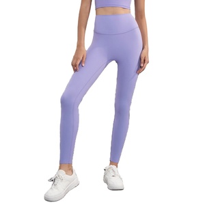 Women High Waist Lightweight Yoga Pants Workout Push up Sportswear Adult Fitness Leggings Spandex/Nylon Solid - Product Image 3