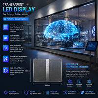 Écran LED transparent TOPvision, raccordement sans joint, conception sans interstice, câble dissimulé, modulaire pour installation sur grandes murs vitrés