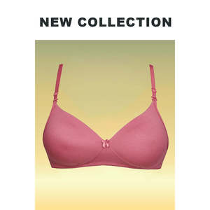 Soutien-gorge rembourré t-shirt antibactérien en coton rose - Product Image 4