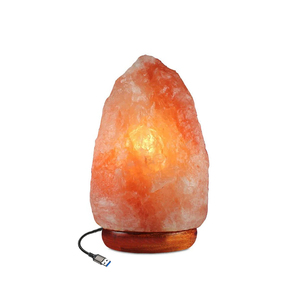 Himalayan โคมไฟ USB ปรับความสว่างได้, โคมไฟคริสตัลสีชมพูหินกลางคืนสำหรับการรักษาผ่อนคลาย - Product Image 4