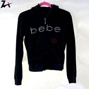 Sudadera con Capucha Extra Grande de Manga Larga Personalizable con Bordado 3D y Pedrería, Estilo Simple, de Algodón Grueso para Invierno, Ropa Urbana - Product Image 4