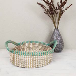 Bandeja de servicio de comida para el hogar y restaurante, bandeja de diseño redondo personalizado de algas marinas de estilo rústico, decoración - Product Image 2