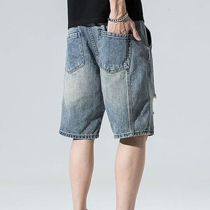 100% Cotton <b>Top</b> Manufacturer Men <b>Distressed</b> Shorts In Solid Color Hot Sale Latest Price Newest Style Men <b>Distressed</b> Shorts - Product Image 5