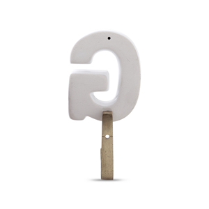 Shubham Handmade Bảng Chữ Cái Tường Móc G Trang Trí Gốm & Kim Loại Móc Trong Aqua Màu Xanh Cho Áo Khoác, Túi Xách, Khăn Phong Cách Ban Đầu Móc - Product Image 3