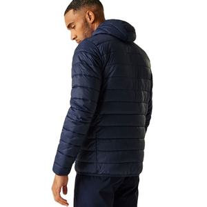 Chaqueta Acolchada Impermeable de Invierno para Hombre, Personalizada por el Fabricante, Cortavientos, Gruesa, Azul, con Capucha, Logotipo Frontal, Acolchada - Product Image 1