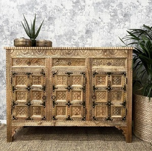 Modern Luxury High Quality Wooden Living Room Cabinet Carved Storage Office Bar <b>Sideboard</b> Featuring Door Drawer for School Use - Product Image 6