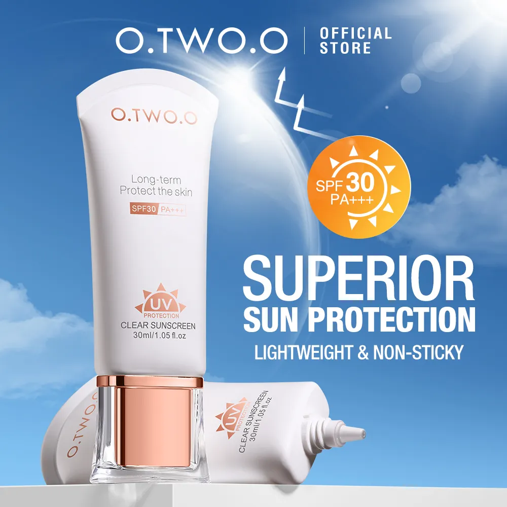 O.TWO.O Creme hidratante FPS 30 Protetor solar clareador leve BB Creme