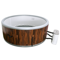 Whirlpool-Sprudelsprühgerät für Erwachsene, aufblasbarer Pool mit Heizung, Linderung von Muskelkater, Outdoor-SPA-Pool