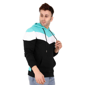 Sudadera con capucha de bloque de color para hombres y mujeres, Jersey informal con bolsillo canguro y Capucha con cordón - Product Image 3