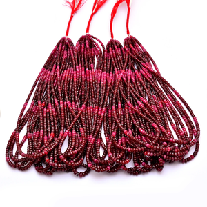 AAA + Multi Red Longido Ruby Gemstone 3mm-5.5mm Faceted Rondelle Beads Ombre Red Ruby Precious Gemstone Cut Beads pour bijoux - Product Image 5