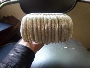 Epaulettes Bordadas con Plata, Insignia de Hombro para Uniforme Ceremonial, 100% Algodón, Flecos Blancos de Alambre - Product Image 6