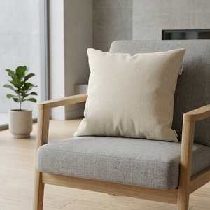 Plain Pillow <b>White</b> Woven Soft Fabric Solid Square Decorative Throw Pillow Cushion Cover Home Textile <b>Sofa</b> <b>Bed</b> Office Living Room - Product Image 3