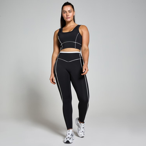 Ropa de fitness de gimnasio para mujer de alta calidad, mallas de Yoga de material sólido, pantalones deportivos de entrenamiento al por mayor - Product Image 2