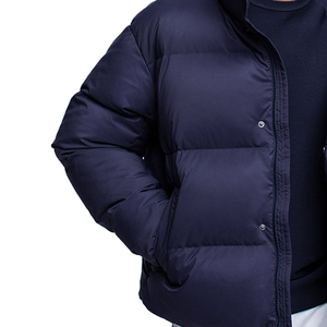 Best Selling High Quality Men's Puffer Bubble <b>Jacket</b> Canvas Stand Collar Winter Windproof New Design Wholesale - Product Image 2