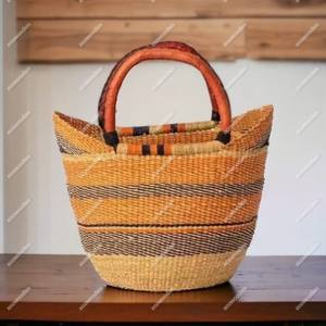Sac fourre-tout élégant en bambou demi-lune pour femmes à la mode sac de vacances d'été sac à main sacs à poignée en bambou - Product Image 4