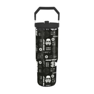 Gourde isotherme Star Wars 0,85 L en acier inoxydable avec poignée et paille rabattable, en matériau PC avec couvercle - Product Image 1