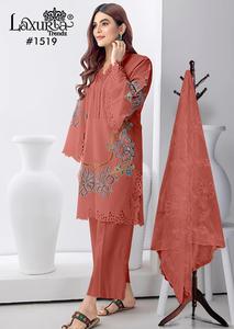 Elegant Designer Tunic with Embroidery &amp; Handwork Detailing Embroidered Bell Sleeves Paired with <strong>Straight</strong> <strong>Pants</strong> for Woman - Product Image 5