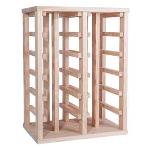 WELL HOME Portabottiglie in Legno di Pino a 24 Scomparti con Ripiani Non Verniciati - Product Image 1