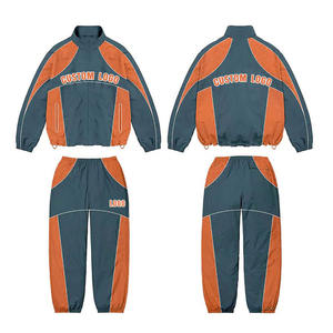 Survêtement surdimensionné en nylon 2 pièces, ensemble de jogging personnalisé, coupe ajustée, coupe-vent en nylon pour hommes, survêtement grande taille à vendre, nouveauté - Product Image 2