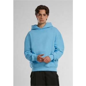 Sudadera con capucha de algodón pesado de gran tamaño personalizada con servicio de OEM para hombre, tendencia de calidad 2024, logotipo en relieve, oferta al por mayor - Product Image 1