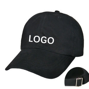 Gorra de Béisbol con Logotipo Estampado 100% Algodón, Gorra Deportiva Negra de 6 Paneles con Logotipo Bordado, Gorras Personalizadas - Product Image 3