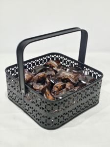 Decorative Square Gift Basket for Fruit Chocolate Flower Natural <b>Wicker</b> <b>Hamper</b> Box with Handle - Product Image 1